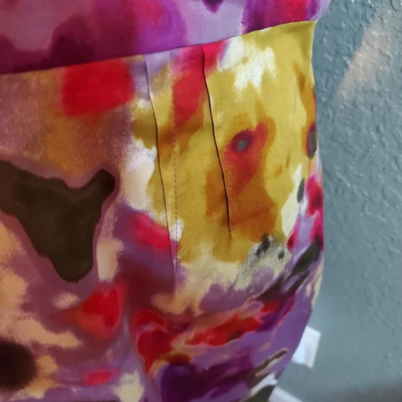 Calvin Klein spring summer floral v-neck Sheath dress size 14 - Picture 4 of 9